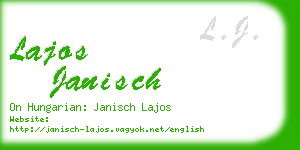 lajos janisch business card